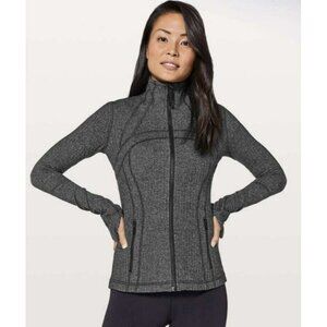 Lululemon Define Jacket Heathered Herringbone Heathered Black Size 6 EUC